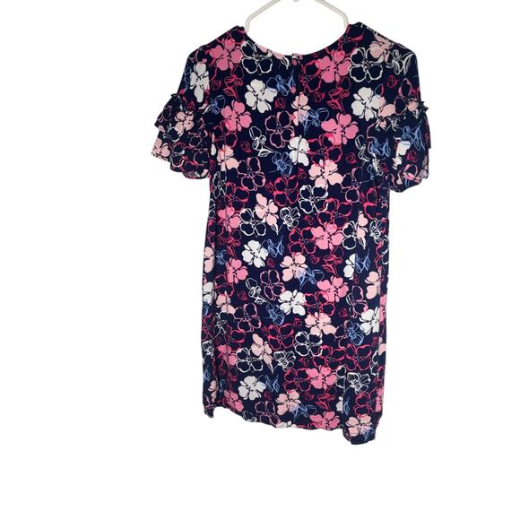 Crown & Ivy Kids Girls Size 14 Half Sleeve Floral Shift Dress Party Vacation - Picture 1 of 6